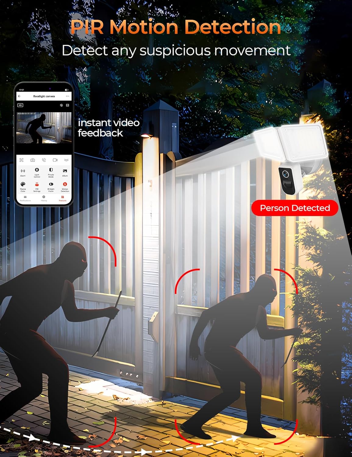 Floodlight Outdoor Security Camera